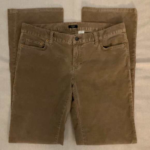 J Crew Women's Stretch Corduroy Jeans, Tan, Sz 8R - Picture 1 of 6